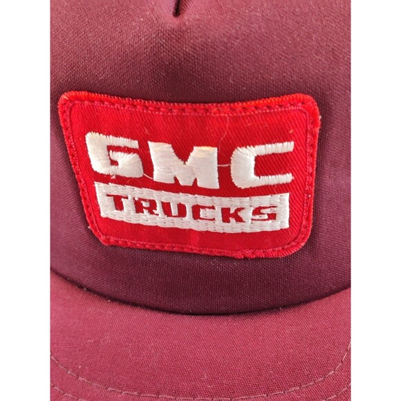Vintage GMC Trucks Patch Red Mesh Trucker Hat Snapback Young An Adjustable - Picture 11 of 11